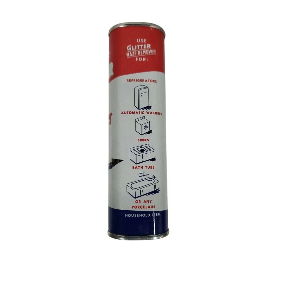 Vintage glitter haze remover handy oiler tin can advertising display‎ empty nos